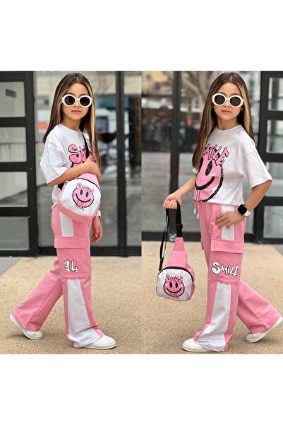 Lucky kidswear SET DE TRENING CU GEANTĂ IMPRIMATĂ SMILE