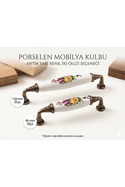 Arion ÇOÇUK ODASI MOBİLYA KULBU SEÇİL ÇİÇEK DESEN (137) 96 MM VE 128 MM SEÇEN...
