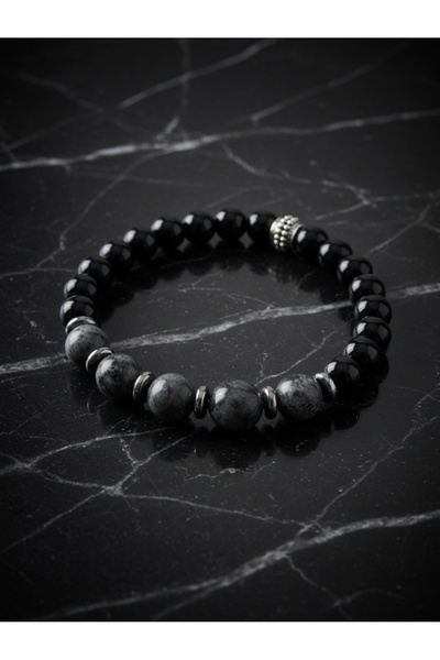 Liacharm Father's Day Special Genuine Natural Stone Labradorite Onyx Men's Br...
