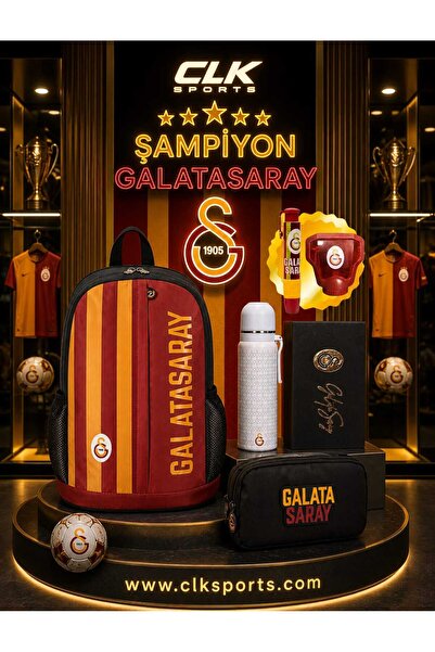 Galatasaray Sporcu - Okul Çantası , Lisanslı Kalem Çantası - Özel Kutusunda T...