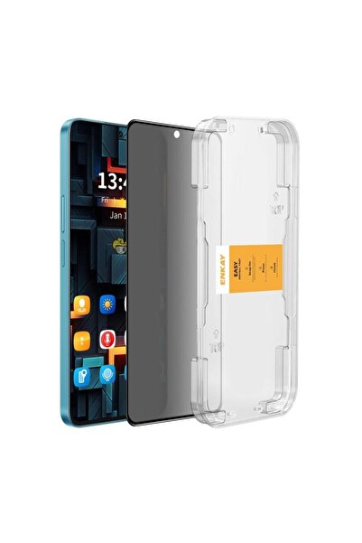 ENKAY Xiaomi Redmi Note 14 5G Easy Install Privacy Full Tempered Glass με Οδη...