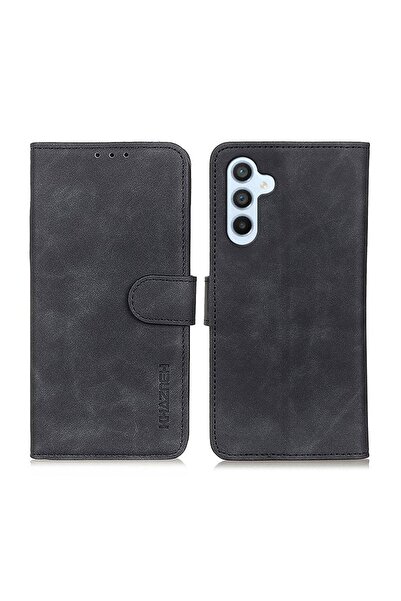 KHAZNEH Retro Leather Θήκη Πορτοφόλι Black (Samsung Galaxy A16 4G / 5G)