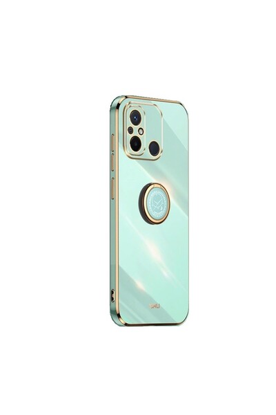 Xinli Straight Θήκη Σιλικόνης με Δαχτυλίδι Mint Green (Xiaomi Redmi 12C)