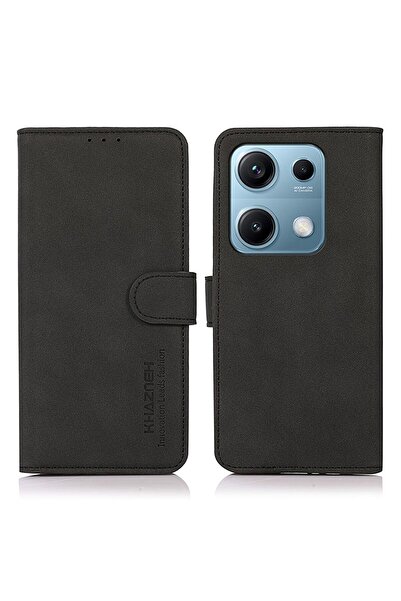 KHAZNEH Retro Leather Θήκη Πορτοφόλι Black (Xiaomi Redmi Note 14S 4G)