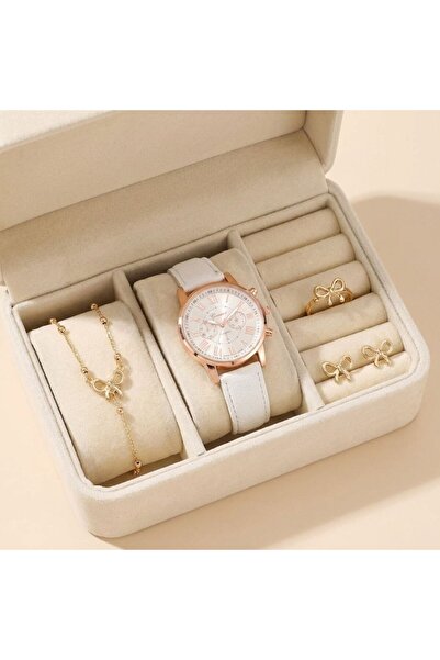 Atelier Dora Kadın Rose Gold Kol Saati Bileklik Set Şık Tasarım