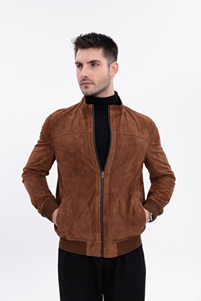 Metins Leather Erkek Süet Çift Taraflı Giyilebilir Hakiki Deri Mont - Lastikl...