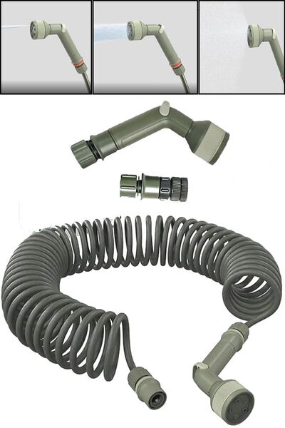 Smooth Incorporated Spiral Hortum Seti Uzayan Bahçe Hortumu Tabancalı Fıskiye...