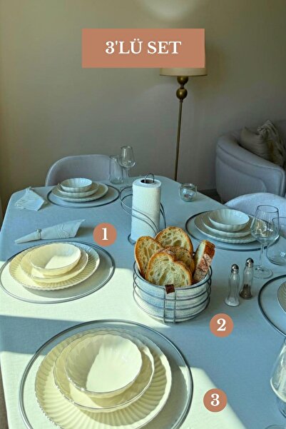 Edora Home Set od 3 mat srebrna seta od 6 Supla Swan držača za salvete, okrug...