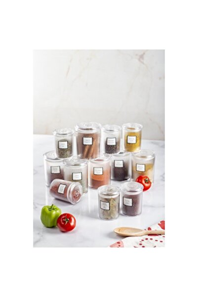 OSKA GLOBAL Set of 12 Baroque Round 2 Size Jars & Storage Container & Food Co...