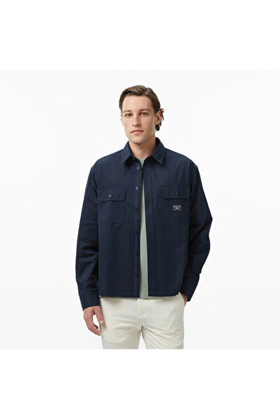 Guess Jeans Twill Comfort Fit Erkek Lacivert Gömlek