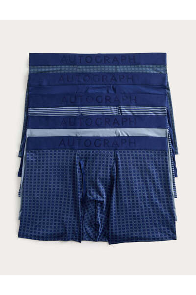 Marks & Spencer 5'li Desenli Boxer Seti