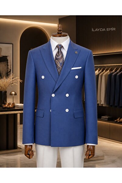 ilayda emir Men'S, Stylish Single Jacket, Slim Fit, Luxurious Fabric, 6 Drop