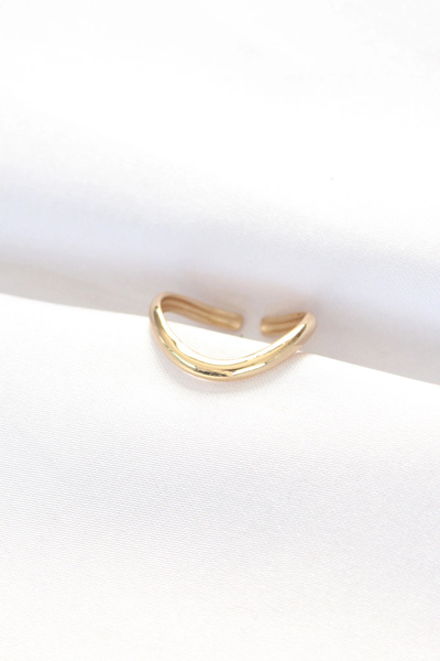 Generic Brand Flat Gold Color Adjustable Ring