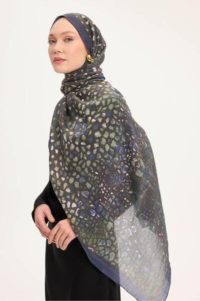 Silk Home Tencel Monare Lacivert Taş Desen 75x195