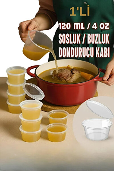 Northern Star 1 Adet Sızdırmaz 120 ml Mini Saklama Kabı Sosluk Buzluk Kabı, E...