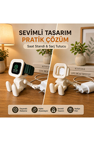 MSVstudio3d Akıllı saat uyumlu şarj standı/kablo düzenleyici
