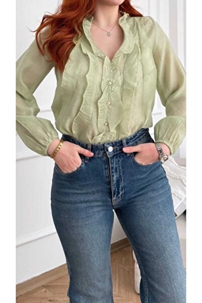 NÜANS MODA Fırfırlı gömlek