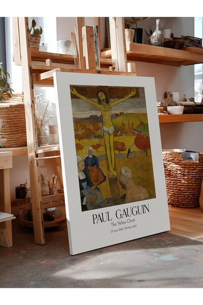 Postifull Paul Gauguin - Hristos Galben, Tablou pe pânză, Seria de artă NR:11...