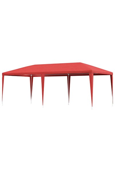 vidaxl Cort pentru Petreceri Rosu 600 x 300 x 255 cm PE si ot›el