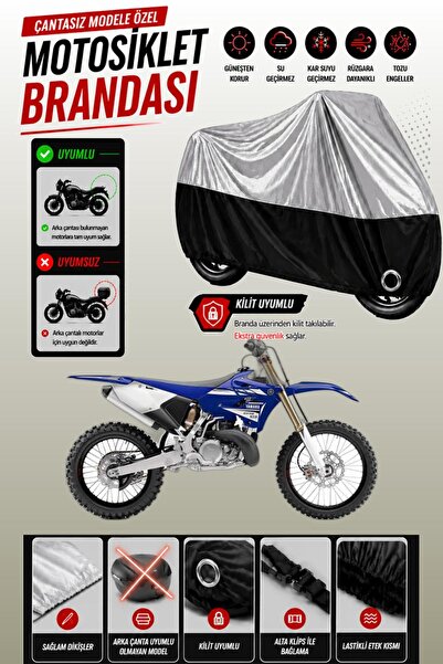 Cemku Twin غطاء محرك متوافق مع ياماها YZ 250 باللون الرمادي من الأعلى والأسود...