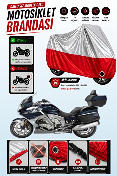 Cemku Twin غطاء محرك متوافق مع سيارة BMW K 1600 GTL باللون الرمادي من الأعلى ...