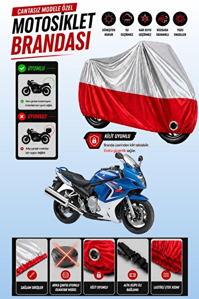 Cemku Twin غطاء محرك متوافق مع سوزوكي GSX 650 F باللون الرمادي من الأعلى والأ...
