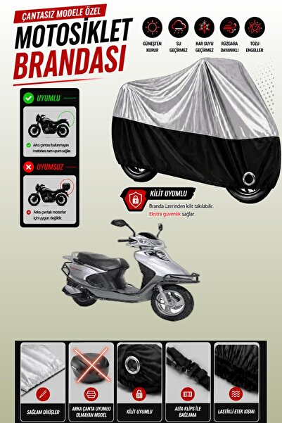 Cemku Twin غطاء محرك متوافق مع Kuba GS 125 باللون الرمادي من الأعلى والأسود م...