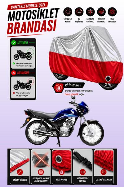 Cemku Twin غطاء محرك متوافق مع هوندا CB 125 ACE باللون الرمادي من الأعلى والأ...