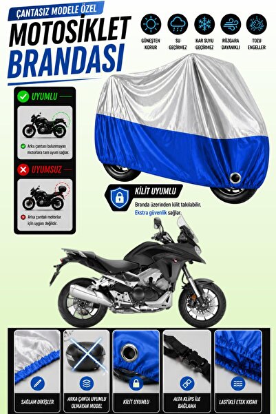 Cemku Twin Top Gray - Bottom Blue Honda Vfr 800 X Crossrunner Compatible Engi...