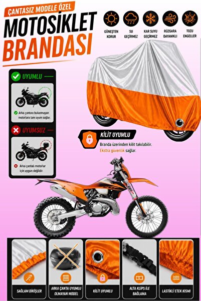Cemku Twin غطاء محرك متوافق مع KTM 300 EXC باللون الرمادي من الأعلى والبرتقال...