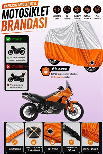 Cemku Twin غطاء محرك متوافق مع KTM 990 Adventure باللون الرمادي من الأعلى وال...