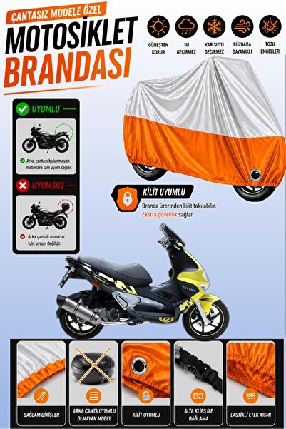 Cemku Twin Top Gray - Bottom Orange Gilera Runner Vxr 200 Compatible Engine C...