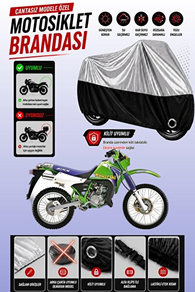 Cemku Twin غطاء محرك متوافق مع كاواساكي KMX 125 باللون الرمادي من الأعلى والأ...
