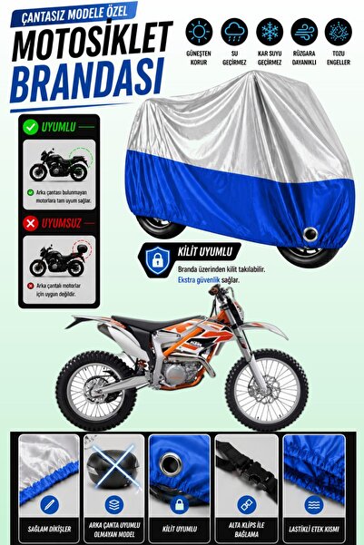 Cemku Twin غطاء محرك متوافق مع KTM 250 Freeride R باللون الرمادي من الأعلى وا...