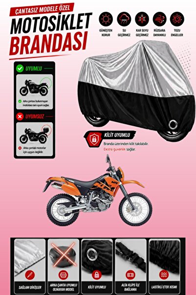 Cemku Twin غطاء محرك متوافق مع KTM 640 Adventure باللون الرمادي من الأعلى وال...