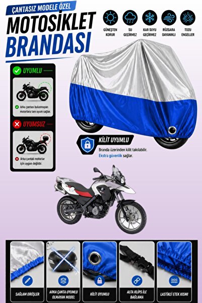 Cemku Twin Top Gray - Bottom Blue Bmw g 650 Gs Compatible Engine Cover, Rear ...