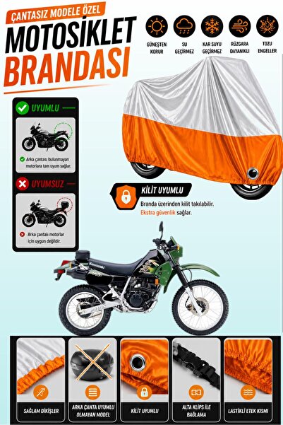 Cemku Twin غطاء محرك متوافق مع كاواساكي KLR 250 باللون الرمادي من الأعلى والب...
