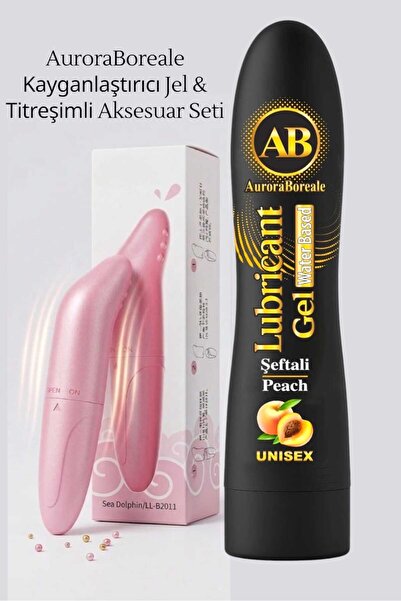 AuroraBoreale Premium 125 ML Şeftali Aromalı Kayganlaştırıcı Jel Güçlü Titreş...