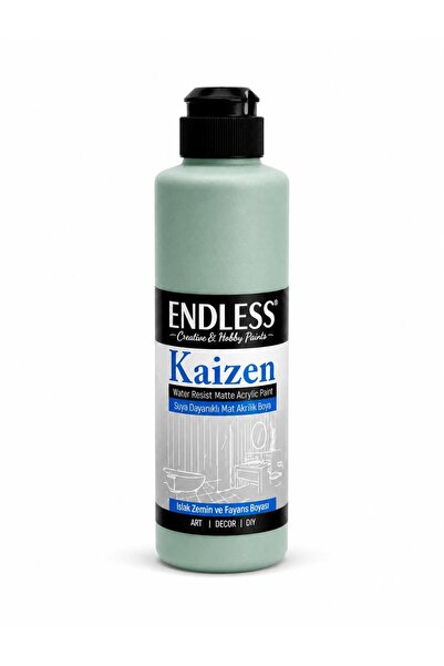 endlesshobby Kaizen Islak Zemin Ve Fayans Boyası Küf Yeşili 250ml + Katalizör...