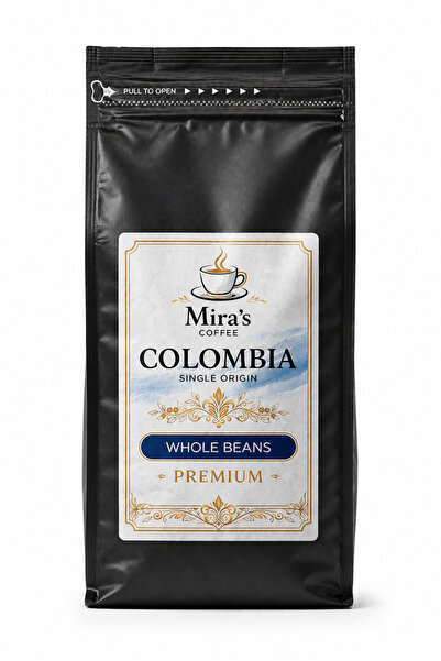 Mira's Coffee Kolombiya Çekirdek Kahve 1000g %100 Arabica - Kavrulmuş Çekirde...
