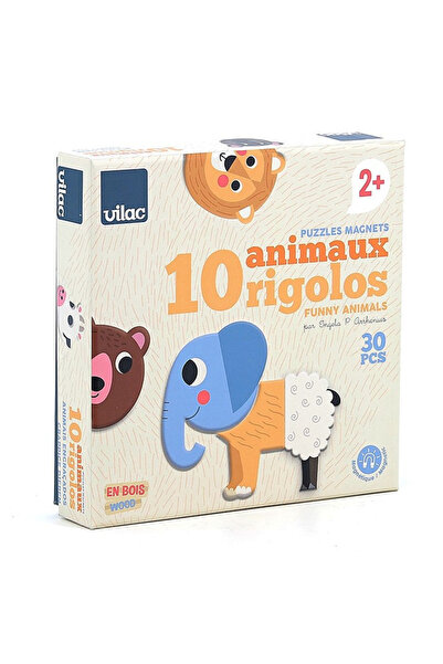 Vilac Funny magnetic wooden animals - 30 pieces -