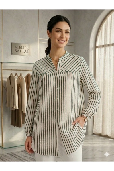 EYFERA Relaxed Fit Striped Shirt, Oversized, Comfortable, Elegant