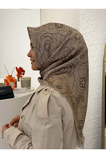 Aker Monogram Desen 2026 %100 Saf İpek Sura Eşarp