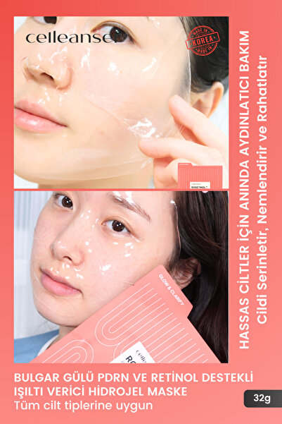celleanser Kore PDRN Yüz Maskesi - Retinol Aydınlatıcı Hidrojel, Yenileyici v...