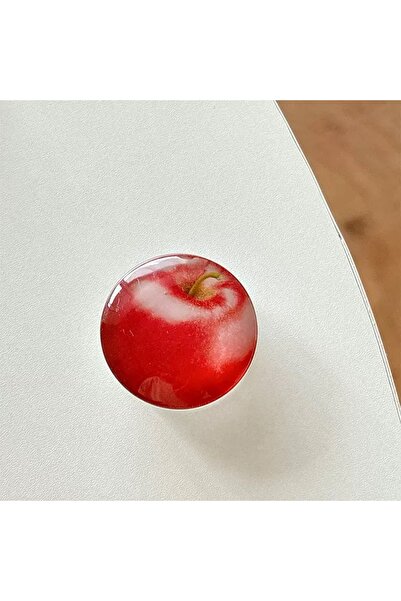 EDELFU Popsocket Yeşil ELMA - Telefon Tutacağı Elma Şekilli Epoksi Yüzey Yapı...