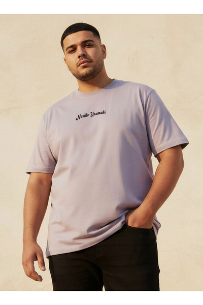 FAV Men Regular Fit Crew Neck Short Sleeves Naruto Uzumaki Print T-shirt