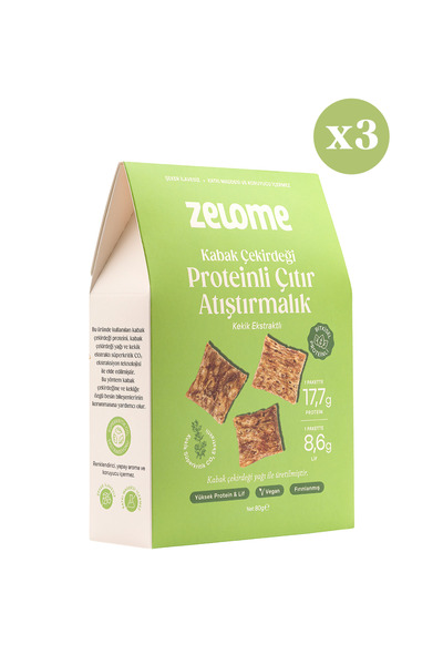 Kekik Ekstraktlı Proteinli Çıtır Atıştırmalık 80 g x 3 (3’lü Paket)