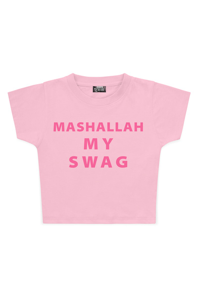 3 ROPE Mashallah, tricoul meu crop cu imprimeu Swag