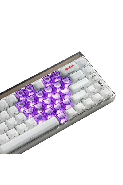 Meyer Gaming XVX Optic Heart 21-Tuşlu Şeffaf Keycaps Ametist Tuş Takımı Seti