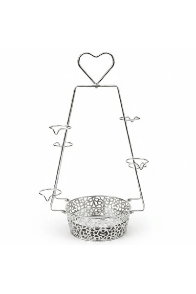 AKDC Pilsco Modern Silver Metal & Glass Flask Holder – Sleek Beverage Serving...